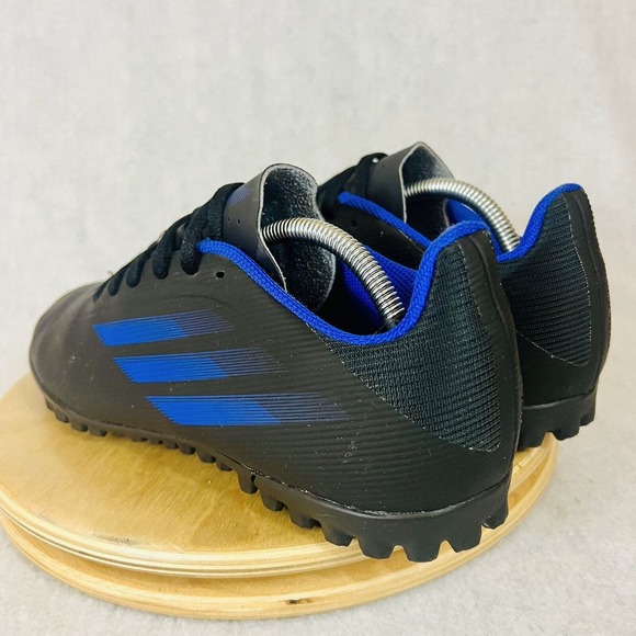 ADIDAS X SPEEDFLOW.4 TURF BLACK Blue MEN'S SOCCER SHOES Size 5.5 FY3326 - Picture 6 of 8